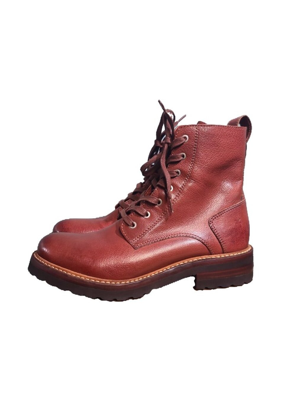 Frye Women's Ella Moto Lace Ankle Boots Size 9 Brown NWOT